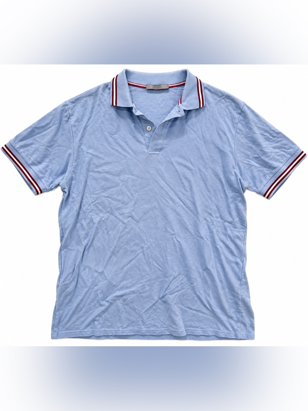 Bally Light Blue Polo with Red and Navy Trim